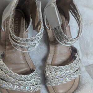 Arizona Jean Co Girls Sparkling Silver White Size 12